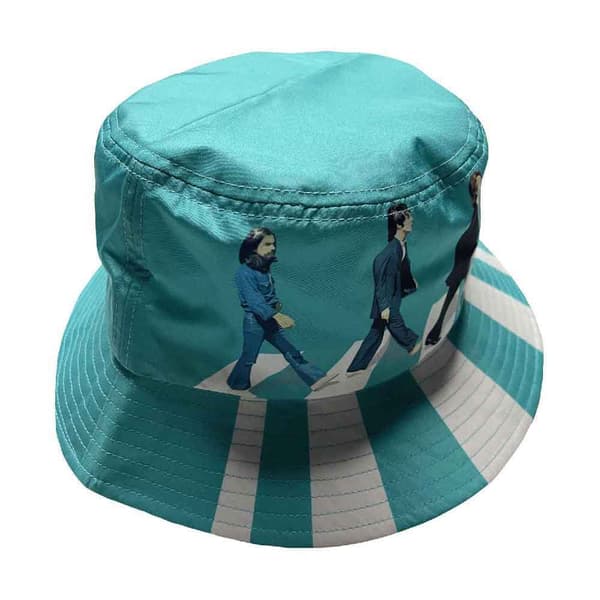 The Beatles Bucket Hat Abbey Road Crossing  Official Unisex Blue