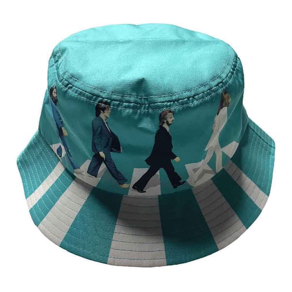 The Beatles Bucket Hat Abbey Road Crossing Official Unisex Blue