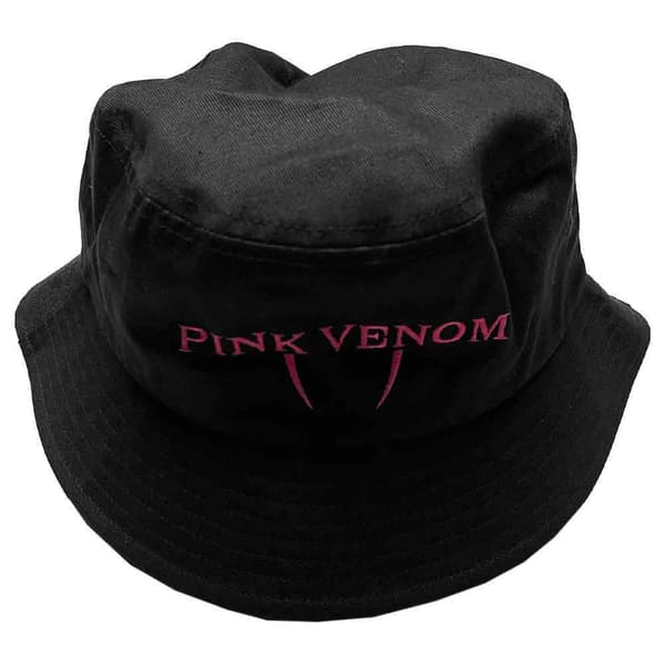 Blackpink Bucket Hat Pink Venom Logo Official Unisex Black