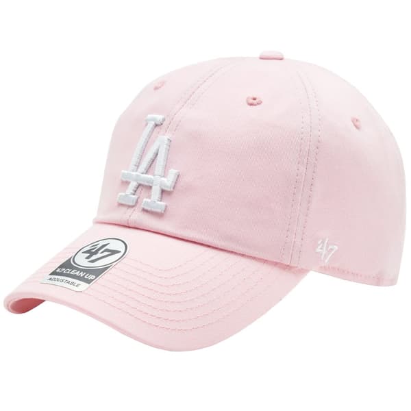 47 Brand Los Angeles Dodgers Clean Up Cap B-RGW12GWSNL-PTA, basebollkeps, Kvinna, rosa, Storlek: One size