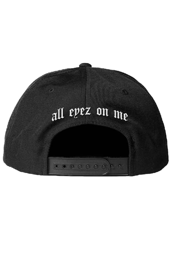 Tupac Baseball Cap 2pac All Eyez Official Black Snapback One Size