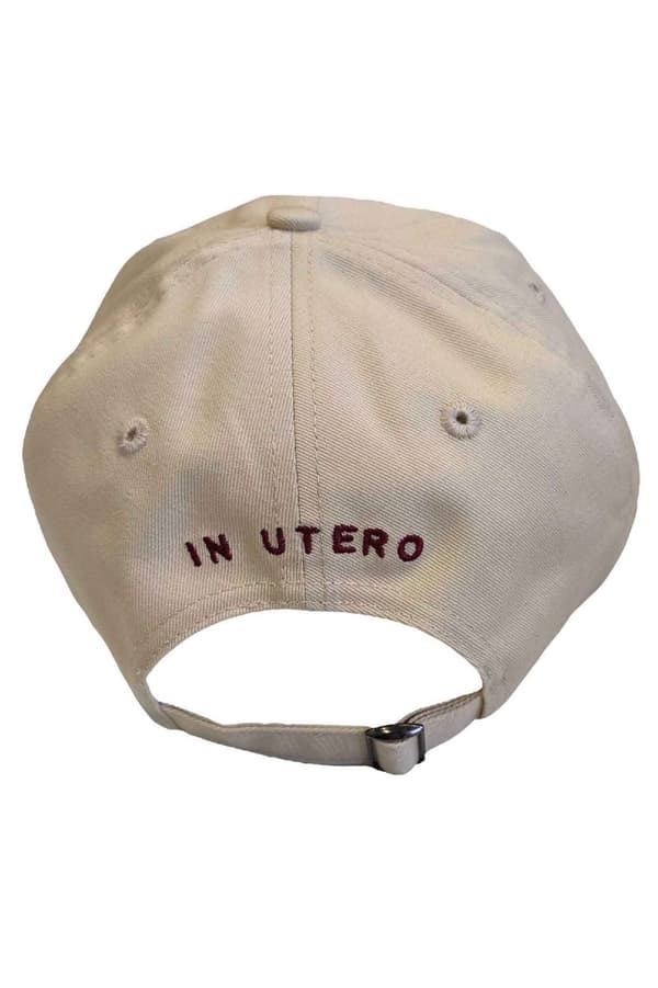 Nirvana Baseball Cap Text Logo Band in Utero Official Sand One Size