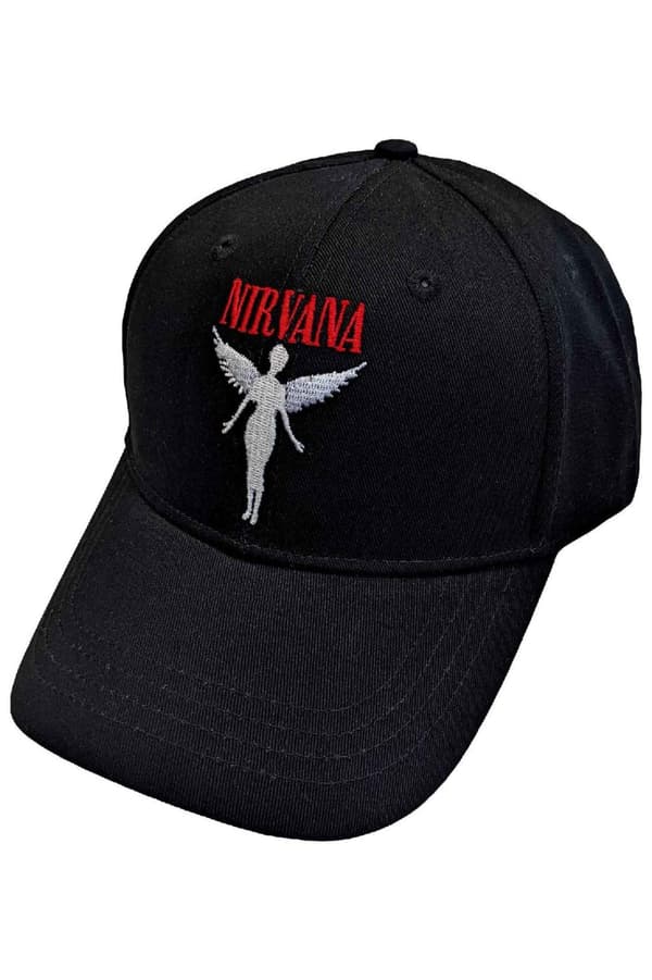Nirvana Baseball Cap In Utero Angelic Band Logo Official Black One Size