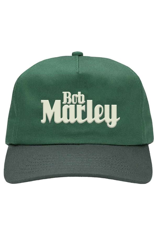 Bob Marley Text Logo Baseball Cap One Size