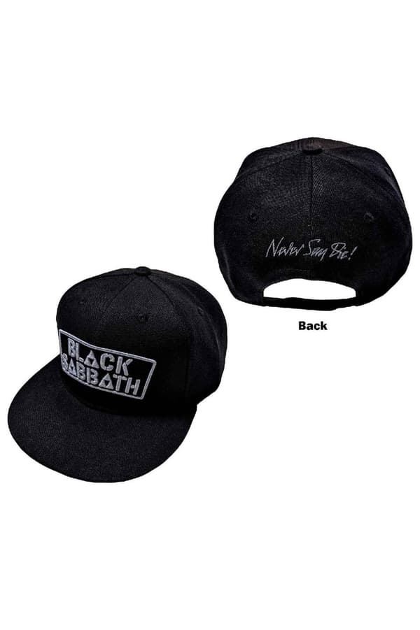 Black Sabbath Baseball Cap Never Say Die Official Black Snapback One Size