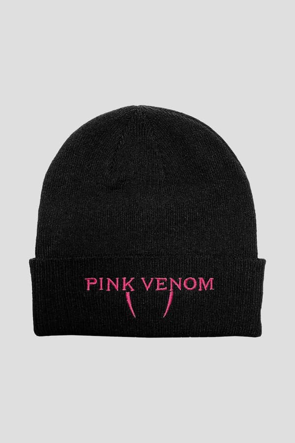 Blackpink Beanie Hat Pink Venom Logo Official Unisex Black One Size