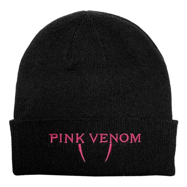 Blackpink Beanie Hat Pink Venom Logo Official Unisex Black One Size