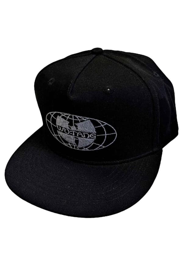 Wu-Tang Clan Baseball Cap World Wide Logo Official Black Snapback One Size