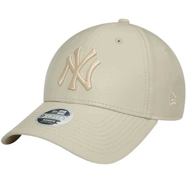 New Era Pu 9FORTY New York Yankees Cap 60364299, basebollkeps, Kvinna, beige, Storlek: OSFM
