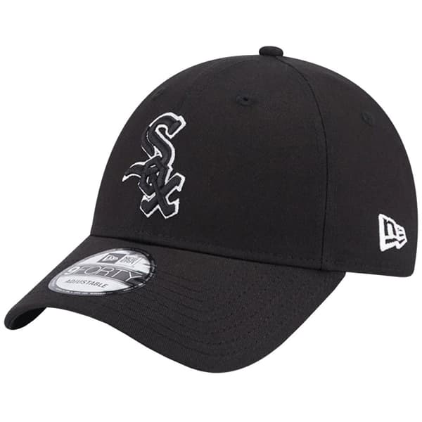 New Era Team Outline 9FORTY Chicago White Sox Cap 60364405, basebollkeps, Man, svart, Storlek: OSFM