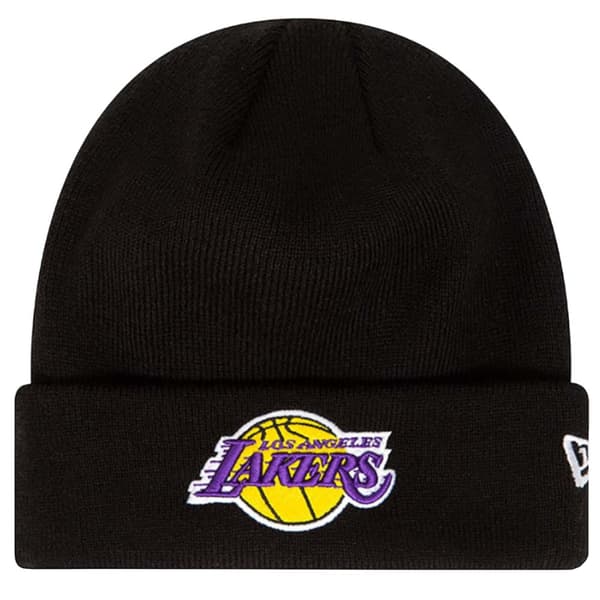 New Era Essential Cuff Beanie Los Angeles Lakers Hat 60348856, hat, Mand, sort, Størrelse: One size