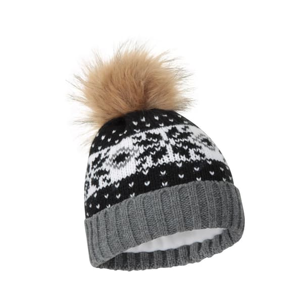 Mountain Warehouse Womens/Ladies Fair Isle Pom Pom Beanie