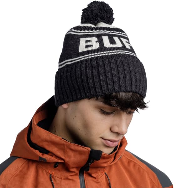 Buff Hido Knitted Hat Beanie 1323325551000, mössa, Unisex, svart, Storlek: One size