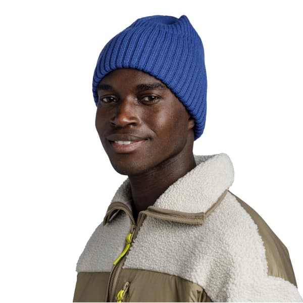 Buff Renso Knitted Fleece Hat Beanie 1323367911000, mössa, Unisex, blå, Storlek: One size