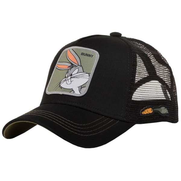 Capslab Bunny Looney Tunes Trucker Cap CL-LOO-1-BUN1, basebollkeps, Man, svart, Storlek: One size