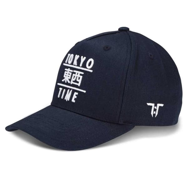 Tokyo Time Unisex Snapback Cap: TT Heritage White Logo