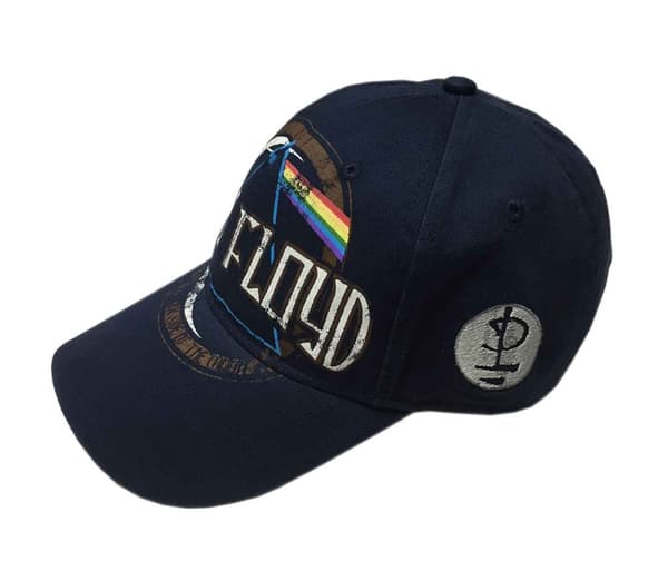 Pink Floyd Baseball Cap Dark Side Of The Moon Album Distressed Navy Strapback One Size