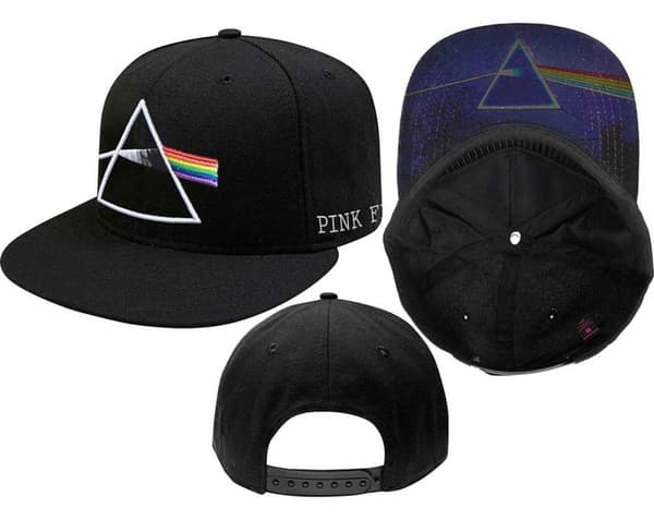 Pink Floyd Baseball Cap Dark Side of the Moon logo Official Black Snapback One Size