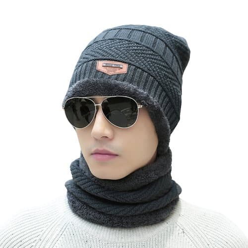INF Vinter varm beanie hat tørklæde sæt
