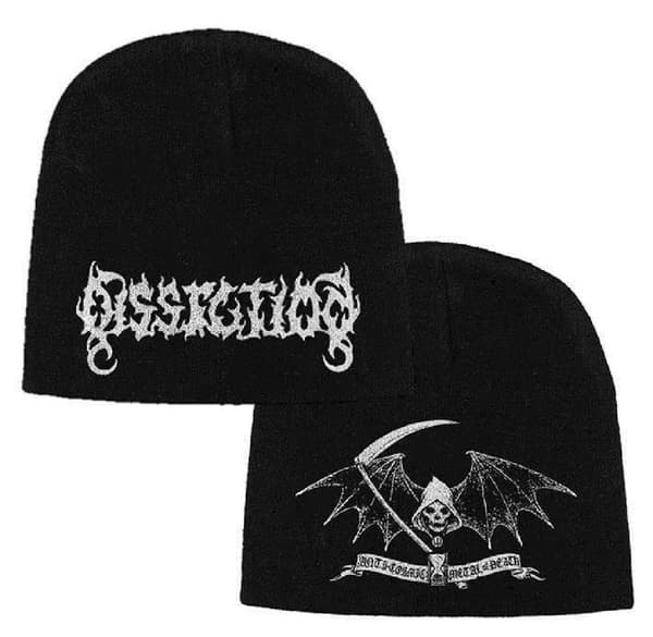 Dissection Beanie Hat Cap Reaper Band Logo Official Black Jersey Print One Size