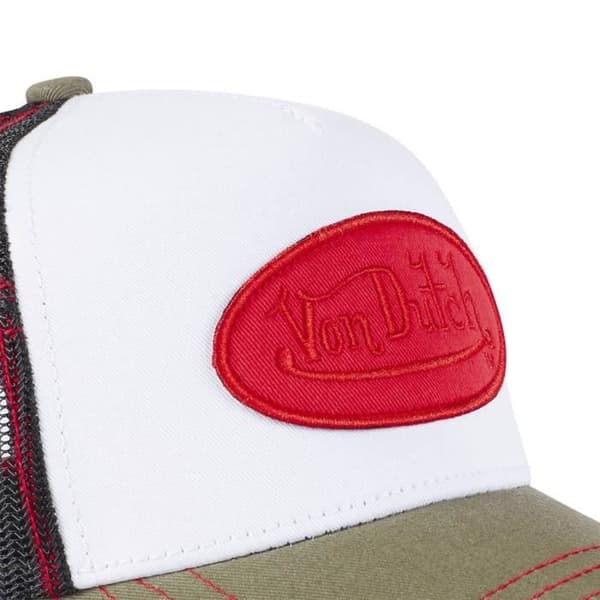 Baseball Trucker Cap - VON DUTCH - Röd - Vintage skärmeffekt - One size - Sommar