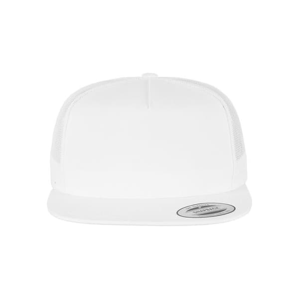 Casquette Trucker 5-Panels - Flexfit - Vit - One size - Casual - Hög tryckkvalitet
