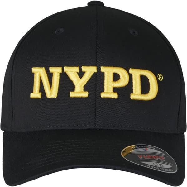 Brandit Kasket Nypd 3d Logo Flexfit Sort L-XL Mand