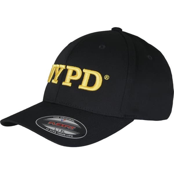 Brandit Kasket Nypd 3d Logo Flexfit Sort L-XL Mand