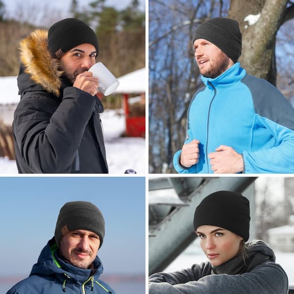 Termisk stickad mössa, vinter mössor varm mössa