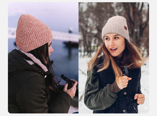 INF Termisk strik hue, vinter hue hue varm hue til kvinder