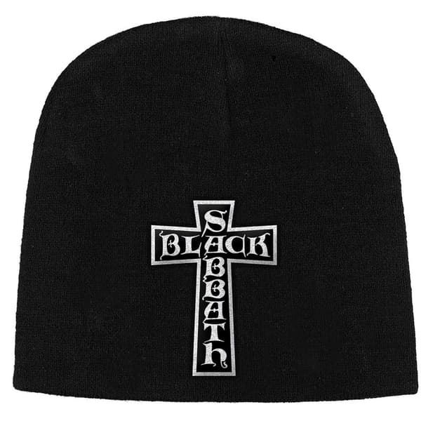 Black Sabbath Unisex Adult Cross Logo Beanie Black/White One Size