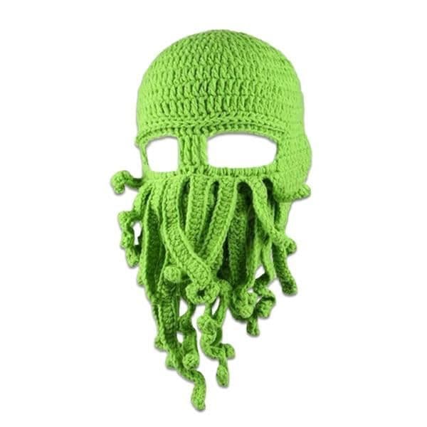 Antracitgrå Tentakel Octopus Balaclava Mask Kostym - Vuxen - Mjuk ull
