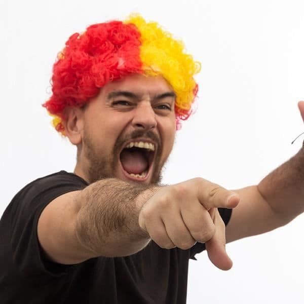 Afro-peruk som representerar Spanien - Supporter