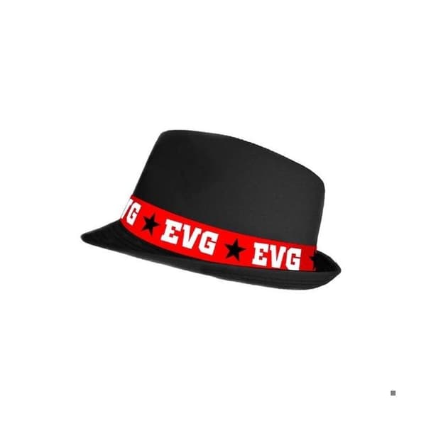 Trilbyhatt svensexa EVG vuxen - Märke - Svart och röd - Modeaccessoar