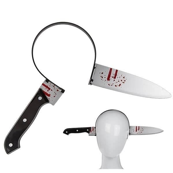 Halloween optisk illusion kniv pannbandsdräkt * Material: plast, rundad bladände * Storlek: enkel