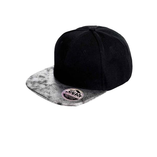 Result Headwear Unisex Adult Bronx Glitter Flat Peak Snapback Cap