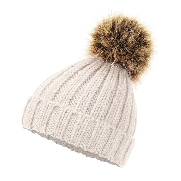 Beechfield Baby Pom Pom Chunky Beanie