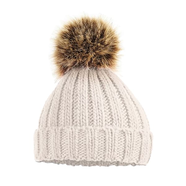 Beechfield Baby Pom Pom Chunky Beanie