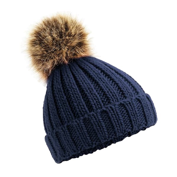 Beechfield Baby Pom Pom Chunky Beanie