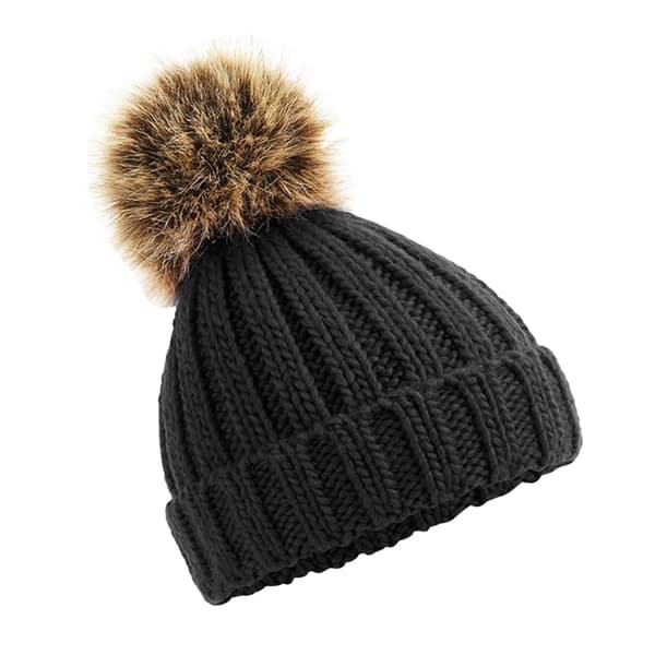 Beechfield Baby Pom Pom Chunky Beanie