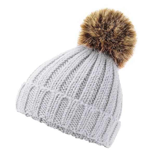 Beechfield Baby Pom Pom Chunky Beanie