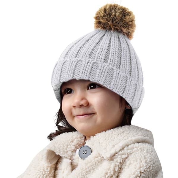 Beechfield Baby Pom Pom Chunky Beanie