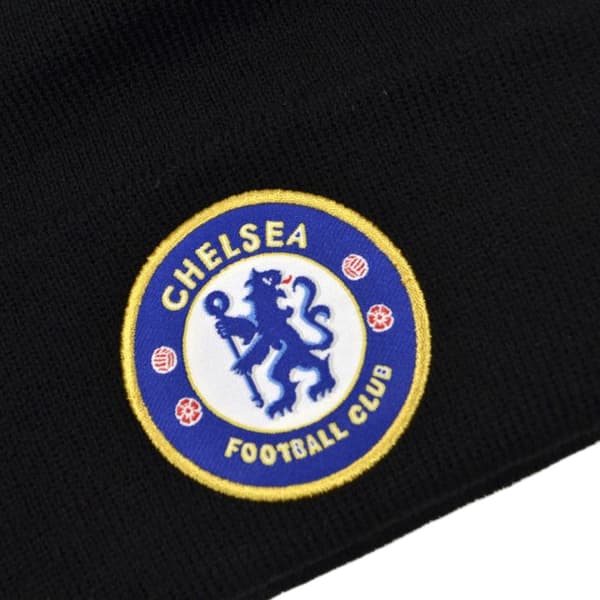 Chelsea FC Unisex vuxen Crest stickad mössa för vuxna