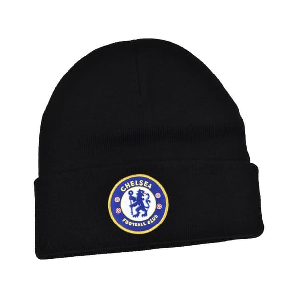 Chelsea FC Unisex vuxen Crest stickad mössa för vuxna