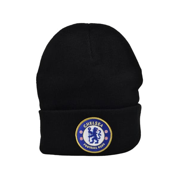 Chelsea FC Unisex vuxen Crest stickad mössa för vuxna Navy Blue One Size