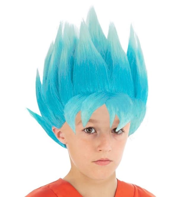 Blå peruk Goku Saiyan Super Dragon ball barn