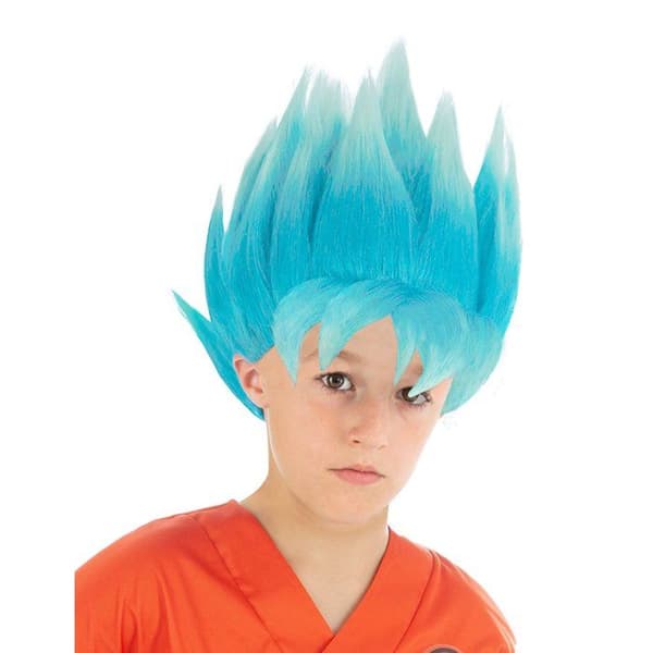 Blå peruk Goku Saiyan Super Dragon ball barn