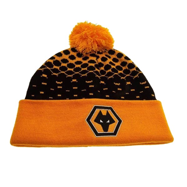 Wolves Bobblestickad mössa med mudd Yellow/Black One Size