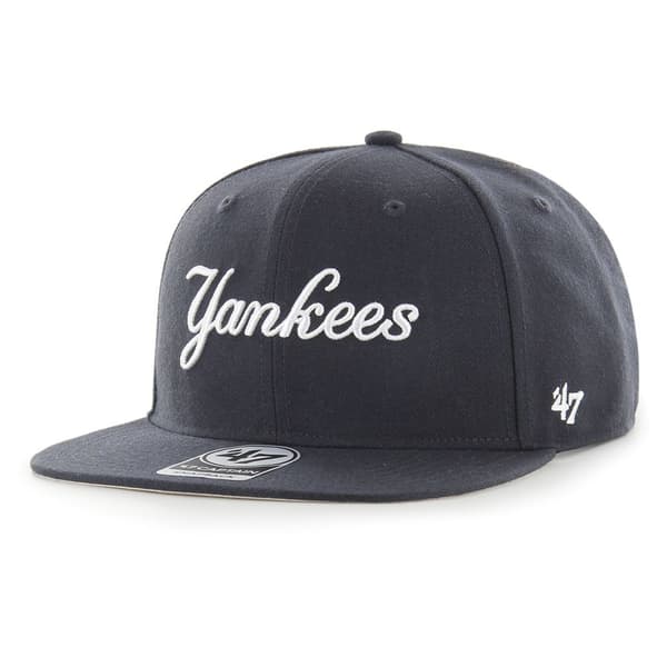 47 Keps Mlb New York Yankees No Shot Script Under Captain Svart  Man