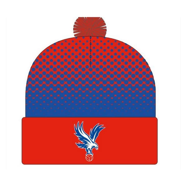 Crystal Palace FC Bobblestickad mössa med mudd Red/Blue One Size